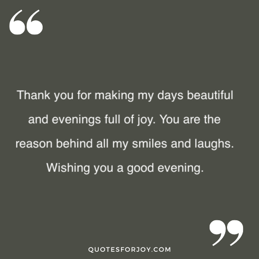 Lovely Good Evening Quotes 12