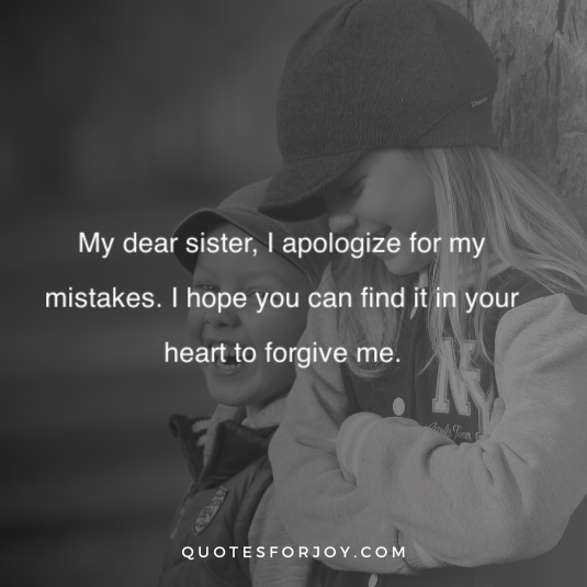 Sorry sister quotes 1