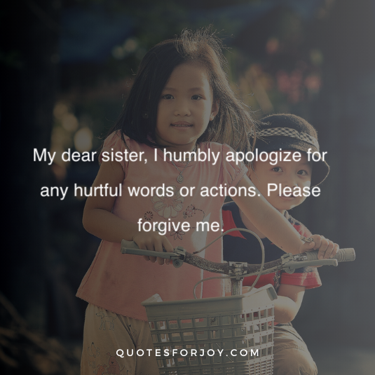 Sorry sister quotes 11
