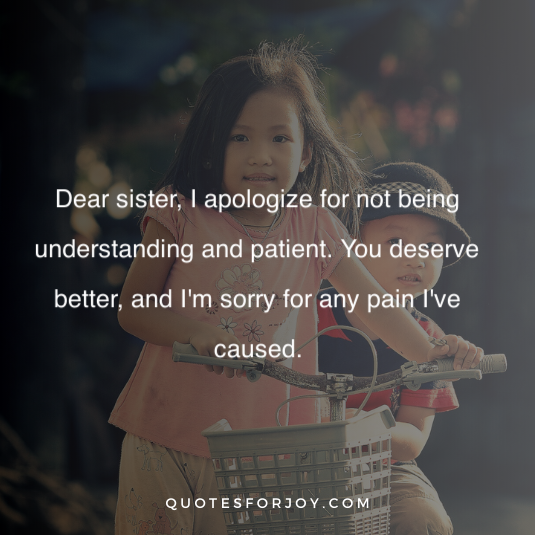 Sorry sister quotes 14