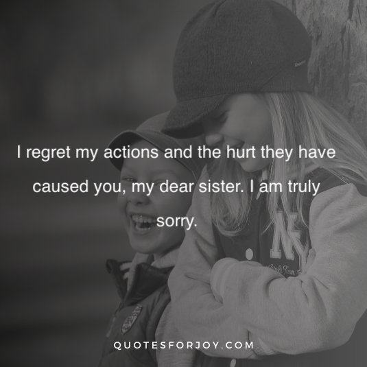 Sorry sister quotes 4