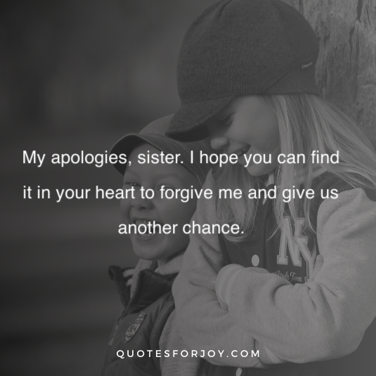 Sorry sister quotes 5