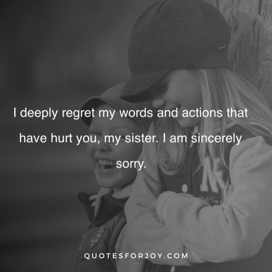 Sorry sister quotes 6