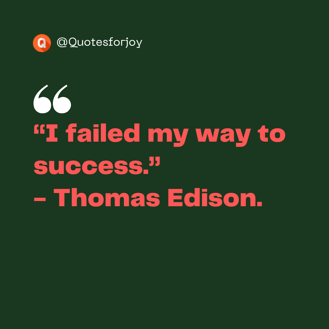 Edison quote for success