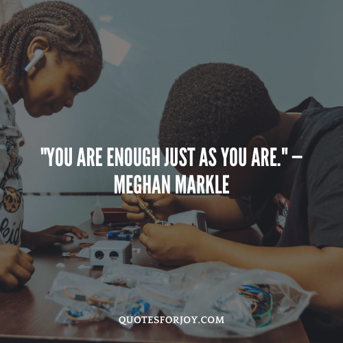 You are enough — self-esteem affirmation quote for depression relief