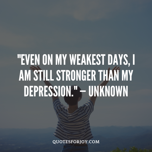 Hope lights the darkest days — positive quote for depression and self-esteem support