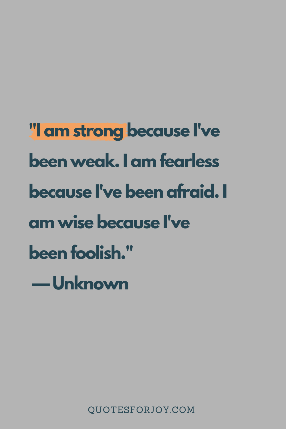 Strength comes from within — uplifting quote about inner power and resilience