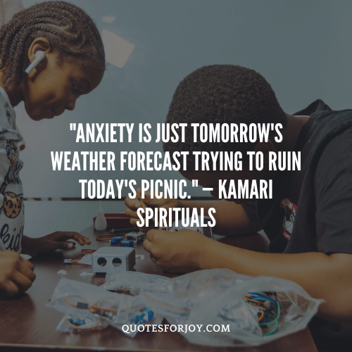 Calm your mind — inspirational quote for worry relief and inner peace